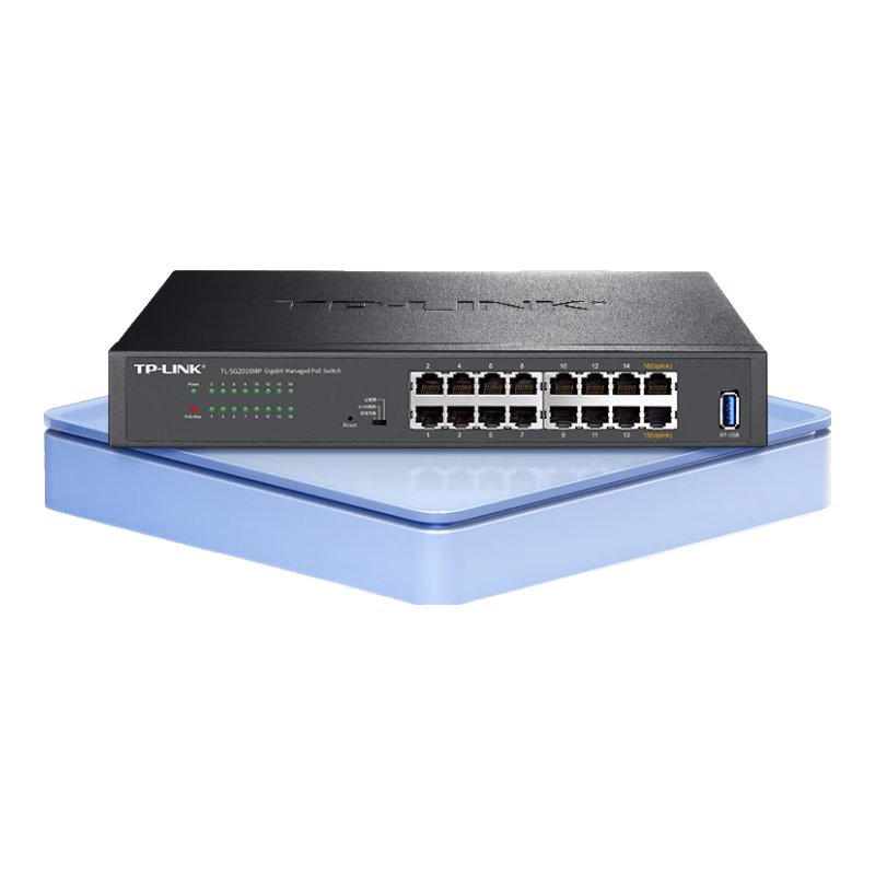 ������TP-LINK�� 16��ǧ��POE������ �������ܽ����� ��ҵ����������ͷר�ð���������߷�����TL-SG2016MP 593.1Ԫ(������)