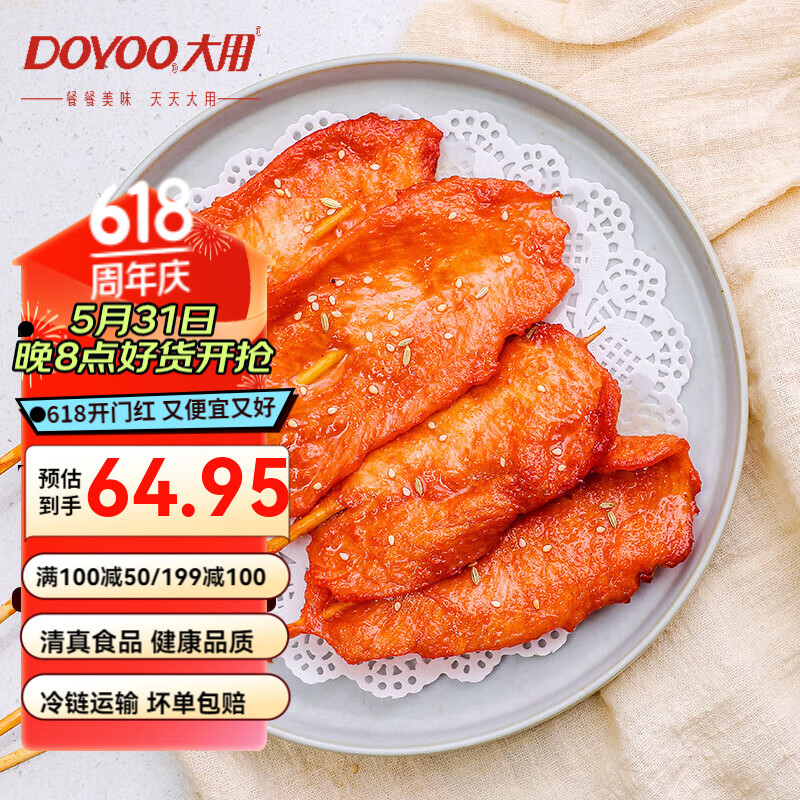 大用 里脊肉片冷冻油炸半成品小吃手抓饼早餐营养食材 里脊肉片2kg