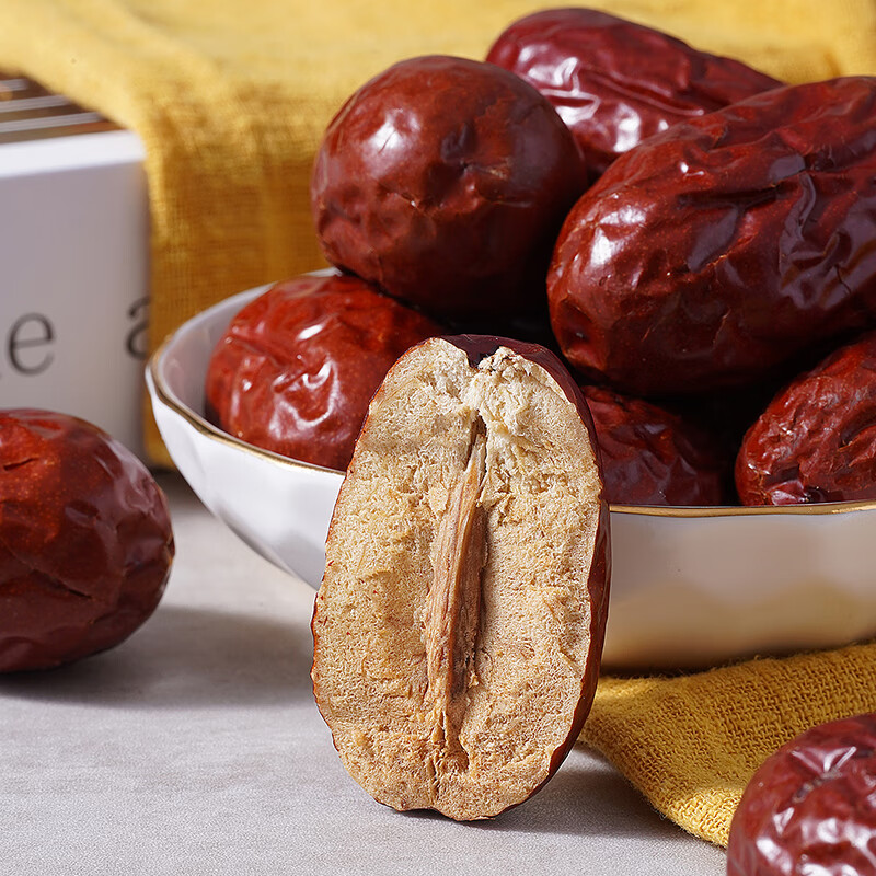 疆果果喀什骏枣500g 新疆特产大红枣办公室休闲零食即食煲汤蜜饯果干