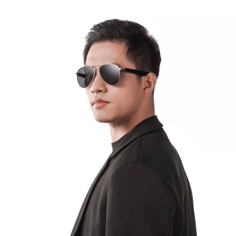 格蝶智能蓝牙UV太阳镜飞行员款蛤蟆镜即时翻译Ai对话开车导航偏光墨镜 充电线