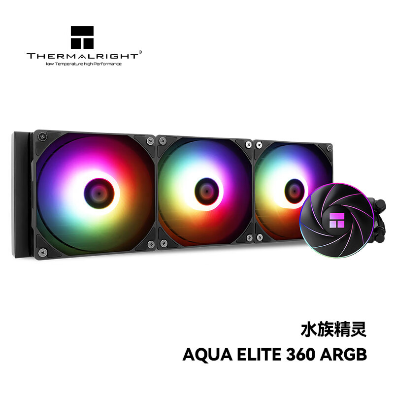 ����thermalright��AQUA ELITE 360  ARGB һ��ʽˮ��ɢ������ʴ�òʹ�Ч ȫ�����۾�ARGB��ͷ AE360 ARGB 221Ԫ