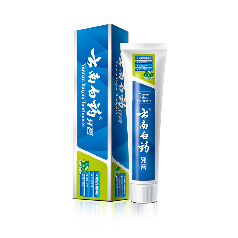 云南白药云南白药牙膏薄荷清爽型留兰香型家用正宗厂家直销批发价官方正品 薄荷香150g