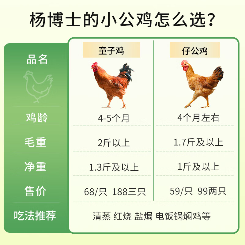 杨博士小公鸡仔公鸡土鸡盐焗鸡整鸡含鸡胗鸡肉1只净重500g及以上