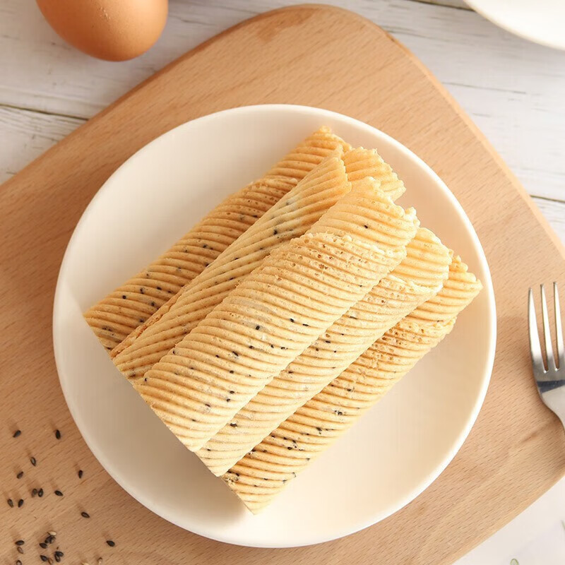 味滋源  鸡蛋酥鸡蛋卷薄脆饼干 整箱装 食品小吃 怀旧小零食独立包装 奶香味270g*1箱+芝麻味270g*1箱 1件