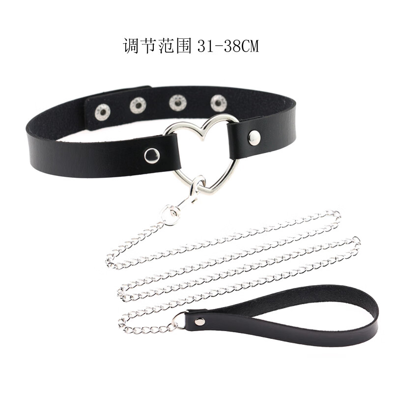卡莱文情侣牵引绳项圈女颈带街拍choker男项链颈链铃铛情趣夸张颈圈