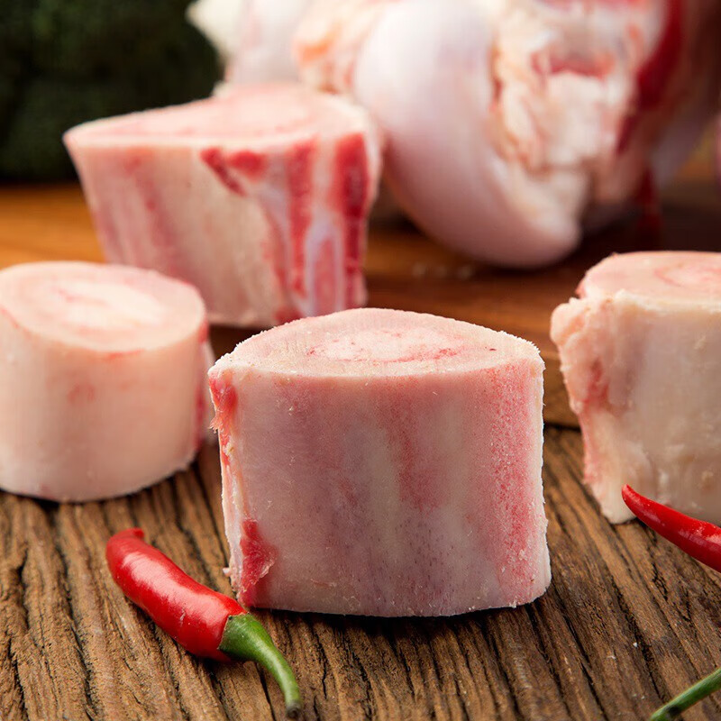 伊舜新鲜现宰杀黄牛牛骨髓牛筒骨生鲜牛棒骨现杀黄牛腿骨熬汤 筒骨骨髓2000克