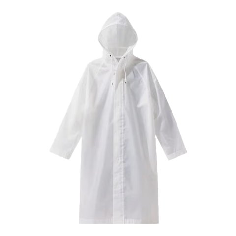 家用雨衣非一次性eva加厚雨衣 成人款白色1件