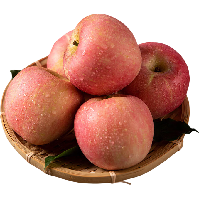 京鲜生 陕西洛川苹果红富士 净重8斤 单果180g-220g 生鲜水果