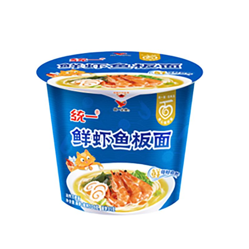 统一鲜虾鱼板面桶装方便面12桶整箱方便速食夜宵泡面 新货鲜虾鱼板面
