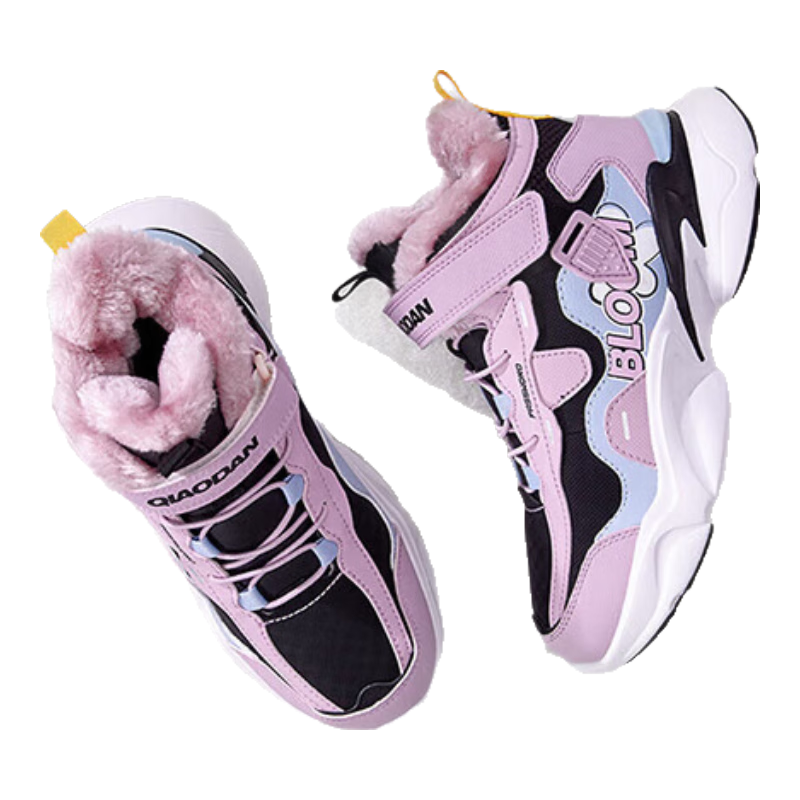 乔丹（QIAODAN）童鞋女童大棉鞋加绒加厚冬季棉鞋儿童冬鞋运动鞋-34