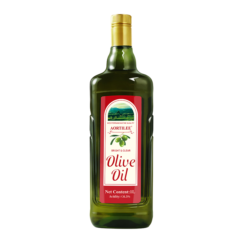 Aortilee 欧缇丽 纯正橄榄油1L*1瓶 低健身脂含特级初榨橄榄油 烹饪炒菜食用