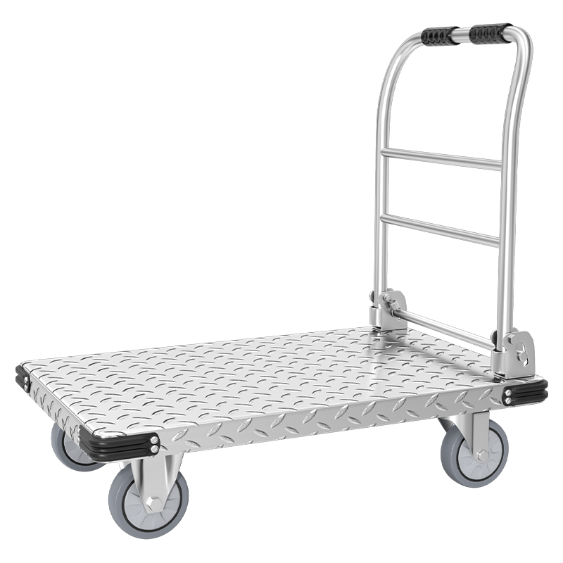 顺和钢板平板车小推车四角防撞加固手推车折叠拖车88*58承1000斤FW-12