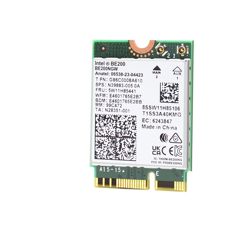 EB-LINK Intel BE200芯片笔记本无线网卡8774M M.2接口WiFi7千兆三频网卡蓝牙5.4电脑内置模块