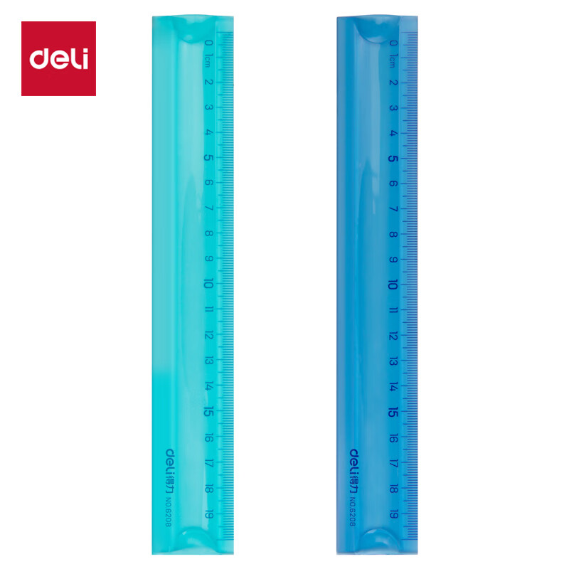 得力(deli)20cm软直尺 刻度清晰 柔韧可弯曲不易断裂 学生开学文具  颜色随机
