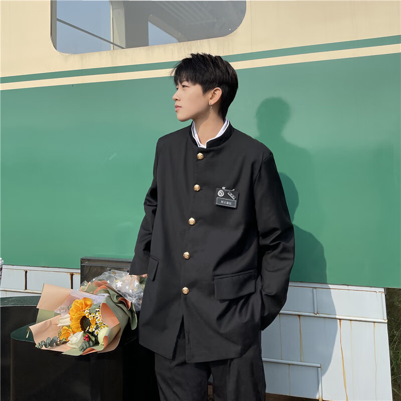 云郢日本高中生中山装 中山装男青年日系学生高中生dk制服校供毕业班