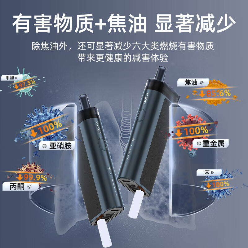 温致WONZ温致E2智能过滤烟嘴焦油过滤器车载办公不掉烟灰神器粗支 悠境E2子夜蓝升级款粗支 10支 【联系客服赠4盒滤嘴】