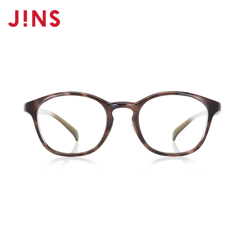 睛姿（JINS）含镜片近视眼镜男女居家休闲舒适佩戴可加配防蓝光镜片UGF23A074 187深棕色玳瑁