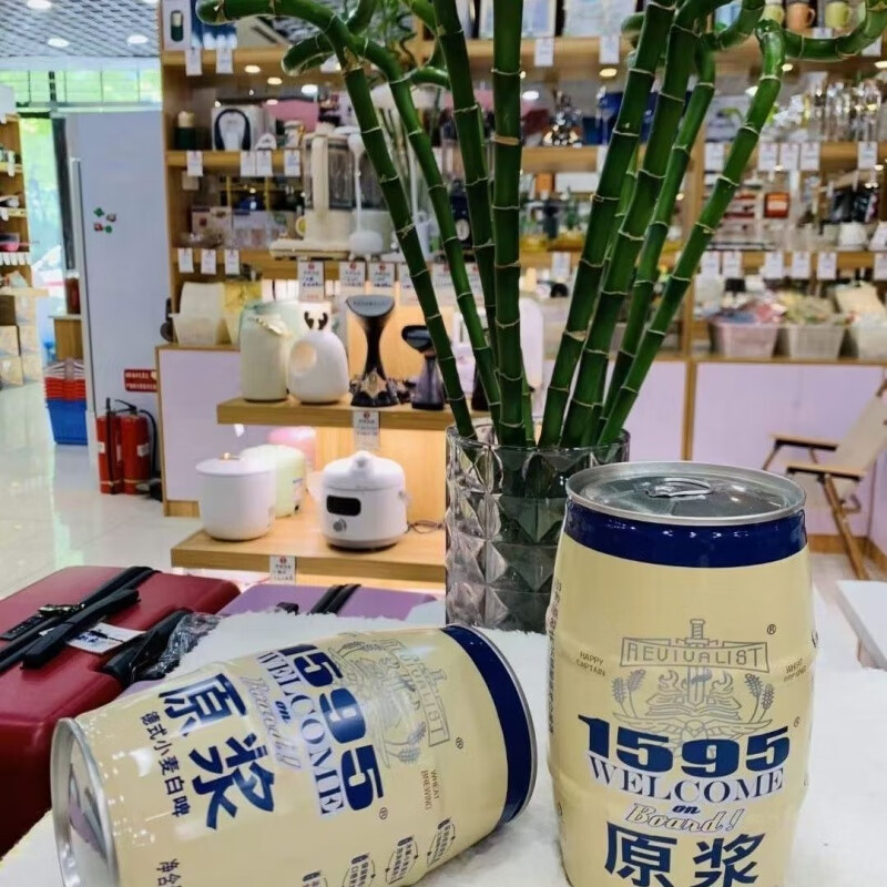 艾英格国产1595原浆啤酒精酿德式小麦白啤12度全麦啤酒大罐小罐整箱批发 装12度  保质期十二 1000mL 2罐