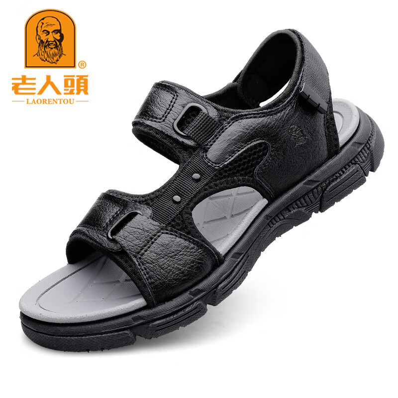 老人头凉鞋男士夏季新款青年防臭休闲鞋时尚沙滩鞋软底透气户外防滑潮