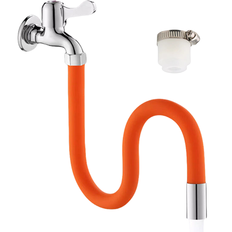 梦庭水龙头延长神器 万向管延伸器防溅加长软管可旋转 47cm+转接头