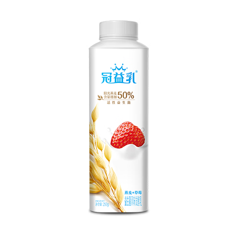 蒙牛冠益乳酸奶450g*5/8瓶  风味发酵乳 燕麦黄桃  草莓 多省 草莓5瓶