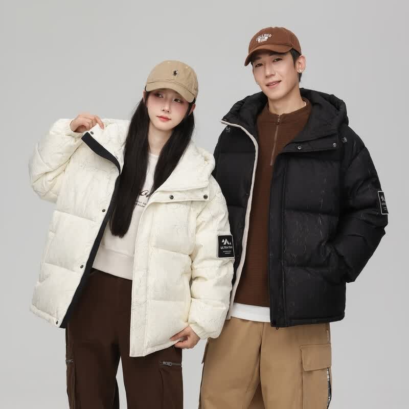 雪中飞新款情侣款短款立领保暖羽绒服时尚简约休闲舒适炫酷潮流 米色|8631 L 175/92A