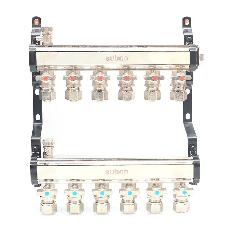 索邦管地暖地热集分水器大流量分水器3路4路一寸20头 1路