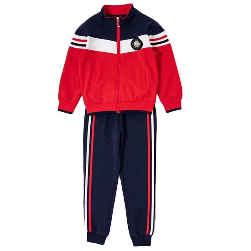 裤子藏青幼儿园园服小学生校服套装春秋装英伦班服一年级运动 红色