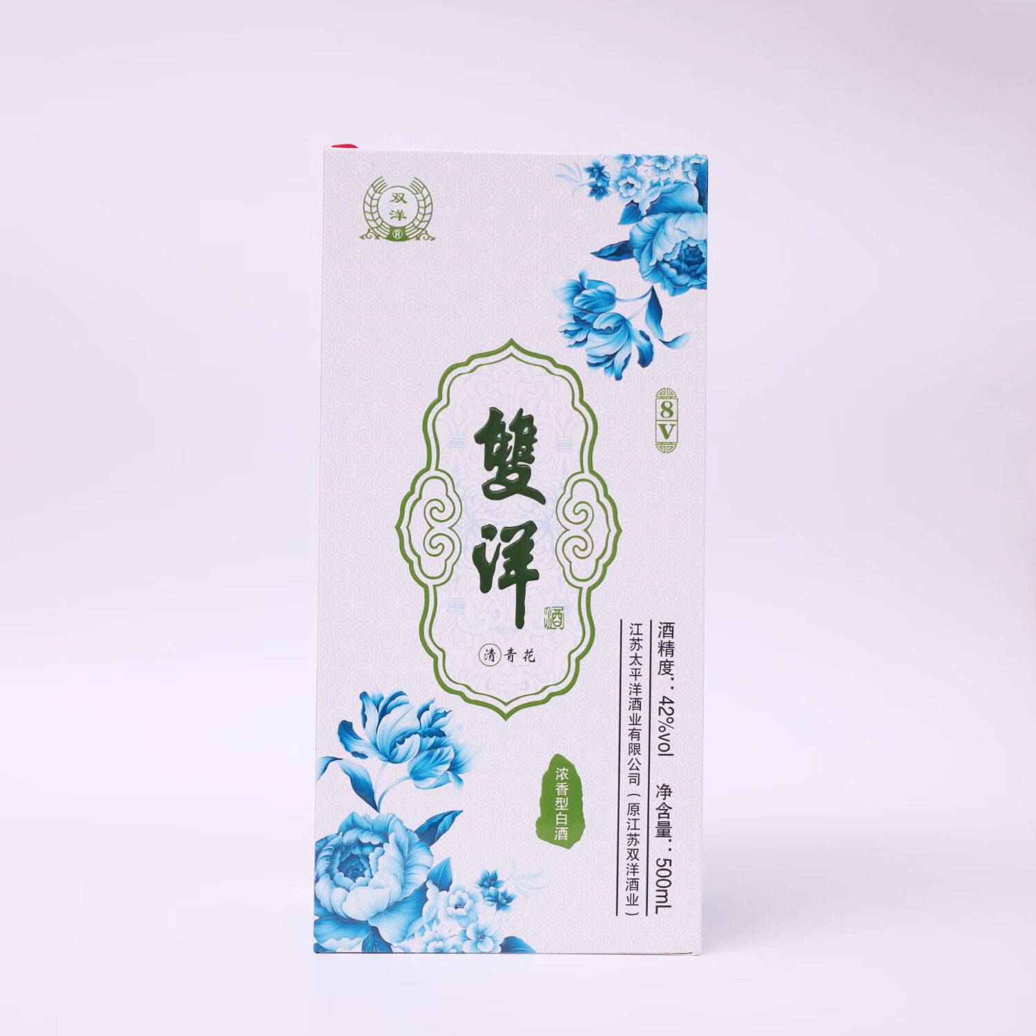 双洋42度V8 浓香型口粮酒白酒 苏派绵柔500ml*4整箱 精美礼盒送礼包邮 42%vol 500mL 4瓶