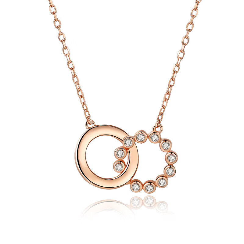 季福缘s925银双圈套链原创设计高级感时尚项链情人节送女友生日礼物