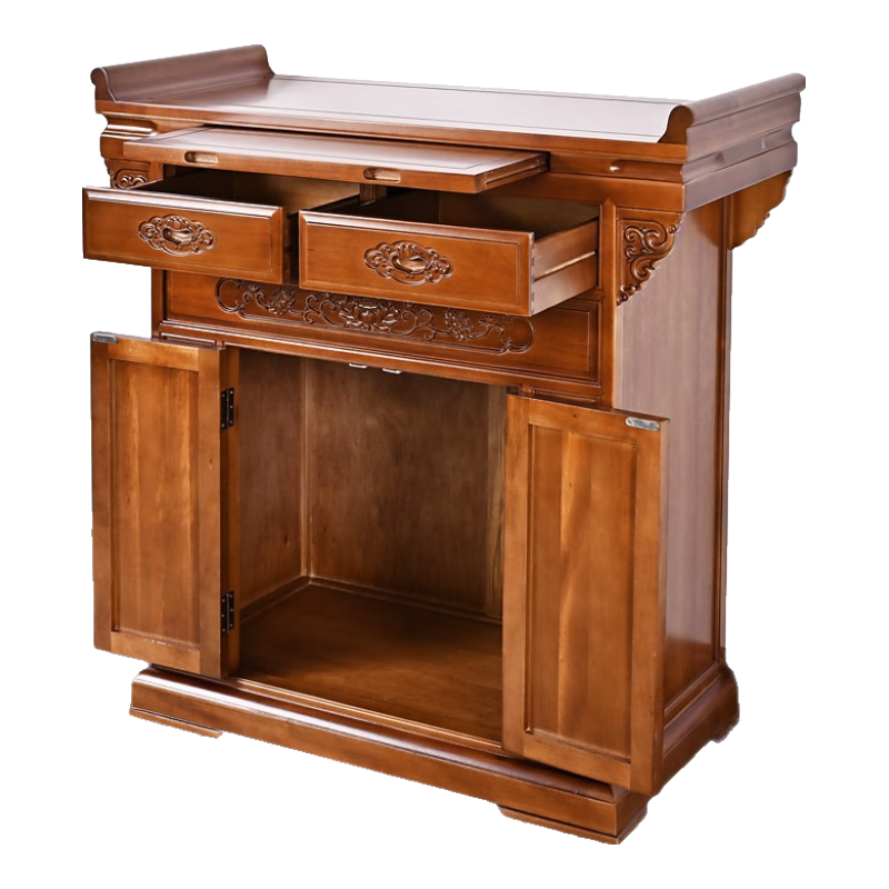 吉旺來佛龕神臺供桌供臺家用供神桌實木供祖別墅客廳供奉神明仙家香案開業(yè)升遷財神供柜菩薩供佛桌 本色 81規(guī)格【81*48*108cm】