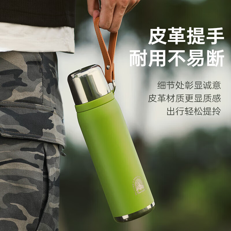 富光保温杯大容量316l不锈钢水杯男女士茶水分离保温48小时以上 白色(抗菌滤网) 620ml