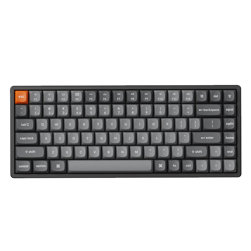 keychron渴创 K2Max 机械键盘  无线三模键盘 客制化键盘 Mac蓝牙键盘 QMK/VIA开源改键 适配游戏办公 黑色 K2Max 不可插拔 白光 茶轴