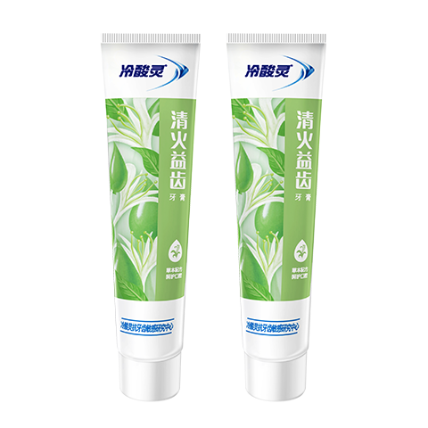 冷酸靈牙膏冷酸靈牙膏溫和清火護(hù)齦護(hù)齒薄荷味抗敏含草本清火配方 [抗敏清新口氣]清火益齒120g*2