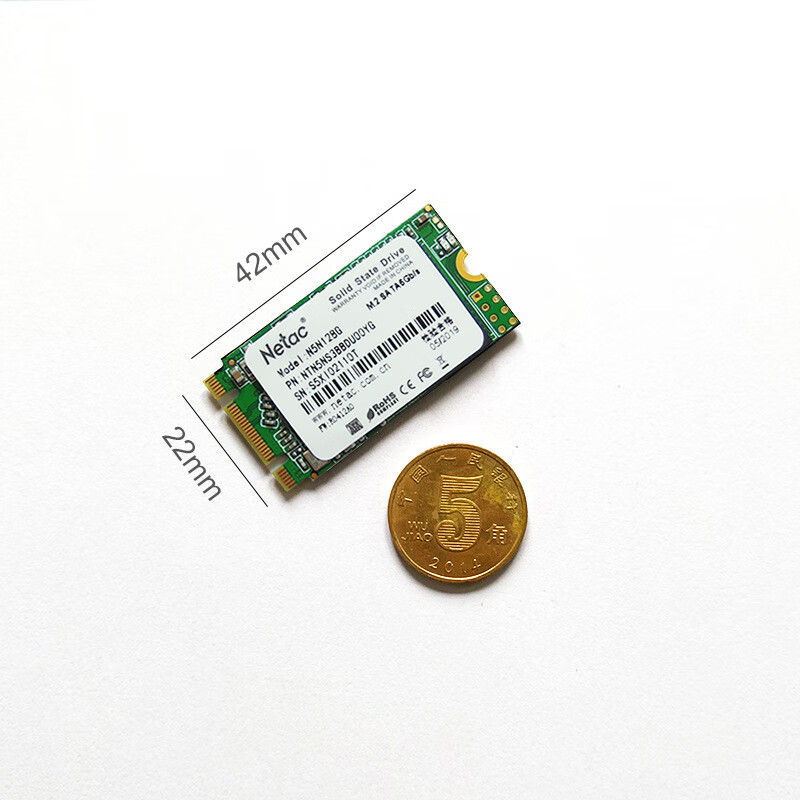 朗科（Netac）SSD固态硬盘128G256G512G1T工控一体机笔记本电脑M. 128GN5Nsata协议ngff