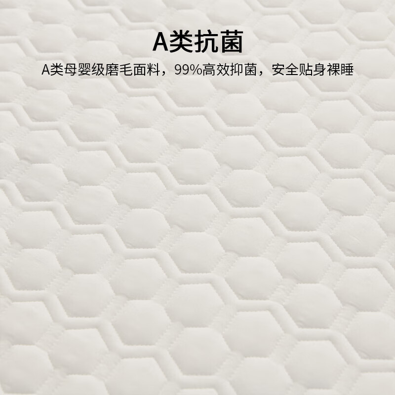 海澜之家（HLA）夹棉加厚床笠罩单件可水洗裸睡床单床罩1.5x2米床垫保护套全包围 圈圈白 150*200cm