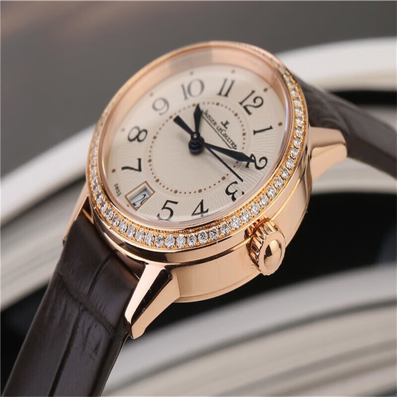 积家jaeger约会系列18k金镶钻石英/自动机械女士时尚休闲二手手表二手