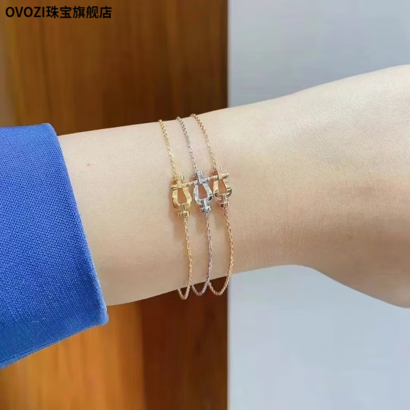 ovozifred/斐登force 10系列mini无钻马蹄扣手链 24新款18k玫瑰金手绳
