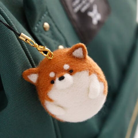 柴犬狗犬羊毛毡 戳戳乐手工制作diy暑假礼物 打发时间 新手材料包