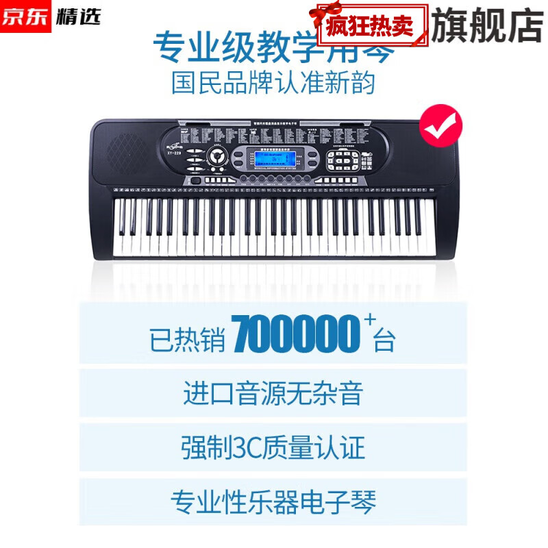 佳依乐2022新款新韵电子琴 新韵电子琴初学者入门多功能61键儿童 229c