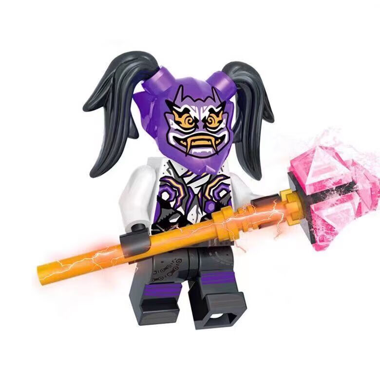jz四手加满都魔王兼容乐高幻影忍者劳埃德人仔积木反派鬼面拼装玩具