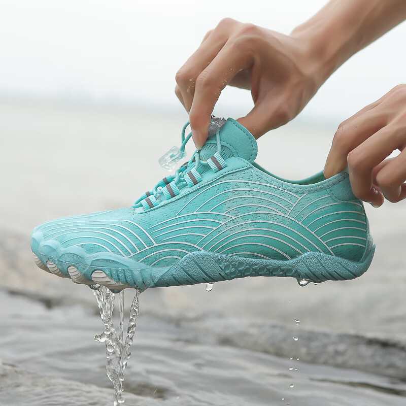 苏奈雪新款户外溯溪鞋沙滩鞋防滑涉水鞋水陆两栖五指鞋潜水室内健身 H01白色 36