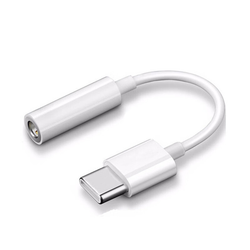 tpc音频转接头 typec转35mm耳机转接器 适用小米手机转接线安卓 type-c转3.5mm【模拟版】白色