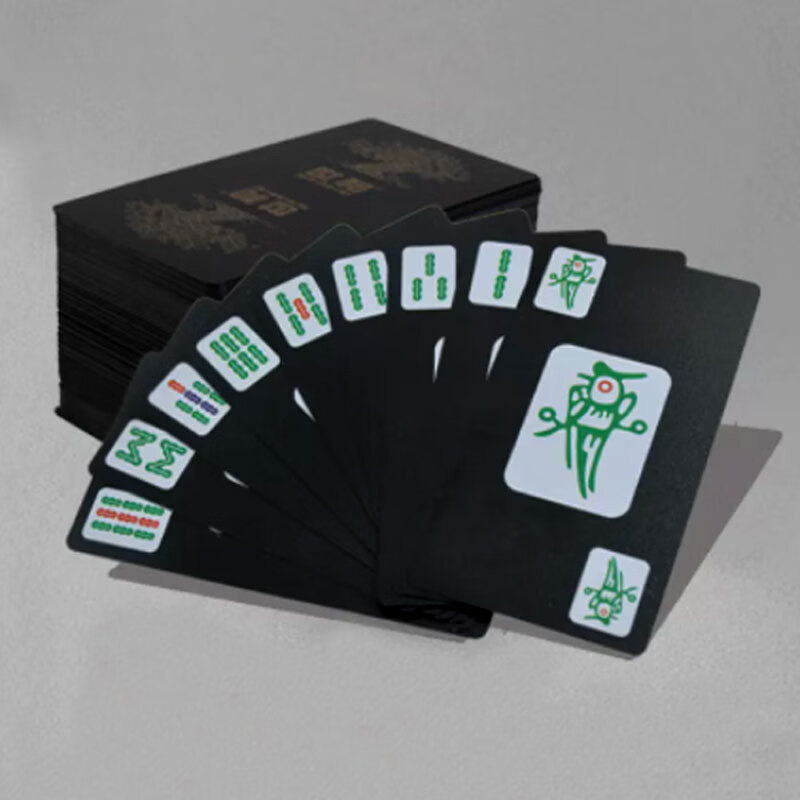 弗兰奇纸牌麻将扑克牌pvc塑料防水便携旅行长牌家用加厚麻雀纸牌144张