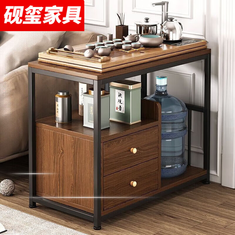 茶水柜带轮可移动小型边几小桌子茶几茶台边柜泡茶桌沙发旁小茶车