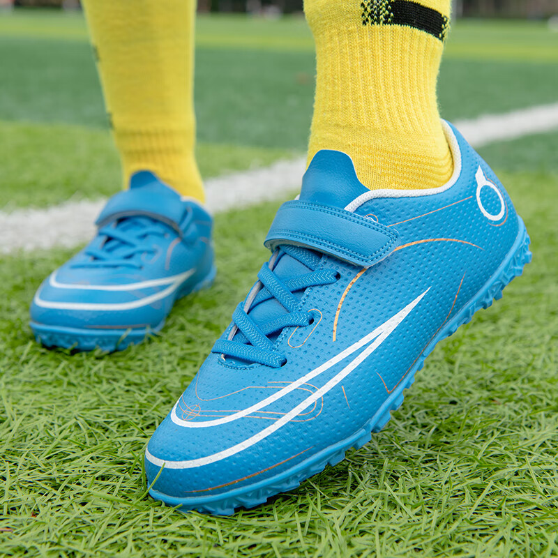 锐趣(ruiqu)足球鞋儿童蓝色碎钉小学生一年级二年级三年级四年级五