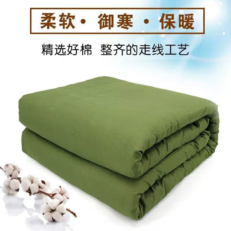 军绿色被褥学生军训棉被褥军被子单人上下铺宿舍棉被打背包棉被子 军