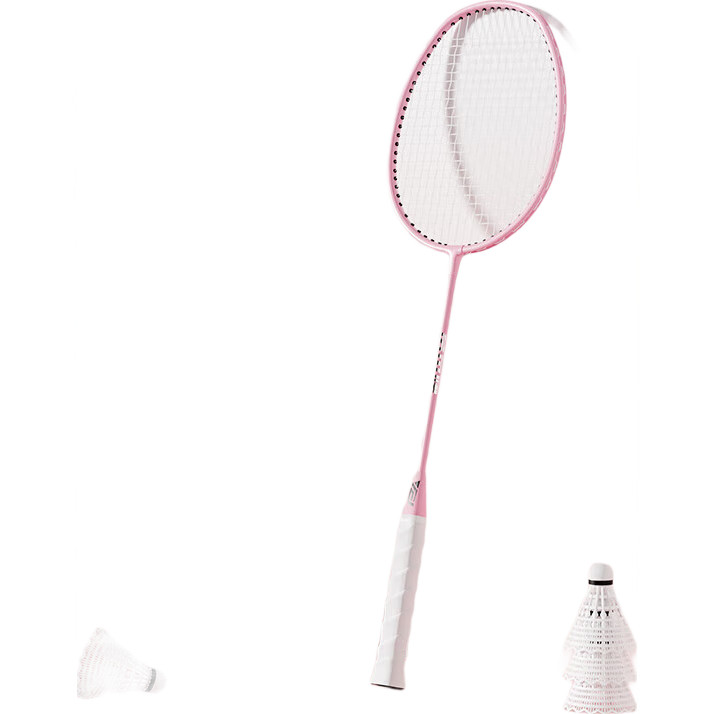 英尔健羽毛球拍耐打高弹力初学者双拍成人情侣运动套装拍手胶 羽毛球拍 108【粉色】 单拍【无赠品】