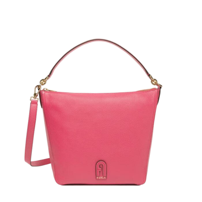 芙拉（FURLA）女士水桶包流浪包 單肩斜跨手提腋下包 粉色百搭送女生禮物 pink os