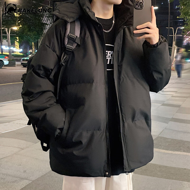巴克龙 男连帽棉衣棉服 卡其色